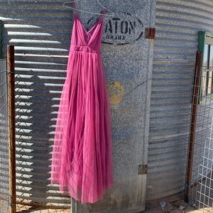 Chiffon + Lace long strappy dress (tall girls!!)